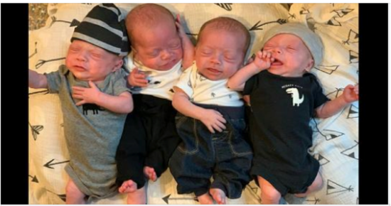Mom has quadruplets without using fertility, then doctor notices something special
