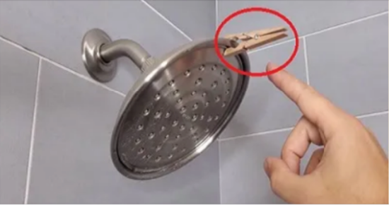 Why put a clothespin above the shower: you’ll always remember it.