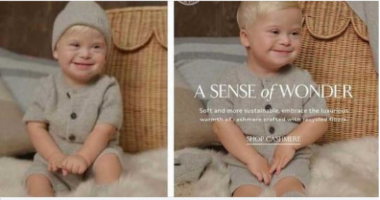 Toddler with Down syndrome featured in ad for Banana Republic’s new baby collection