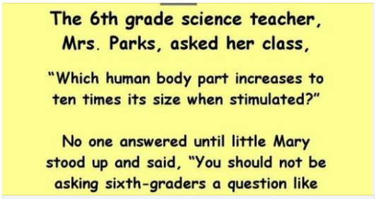 Mrs. Parks Asked Her Class A Very Unusual Question, But Her Response In The End Is Hilarious