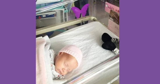If you see a purple butterfly sticker near a newborn, you need to know what it means