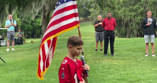 Emotional Impact: 10-Year-Old Wows with National Anthem, Brings Tears to Grown Men”