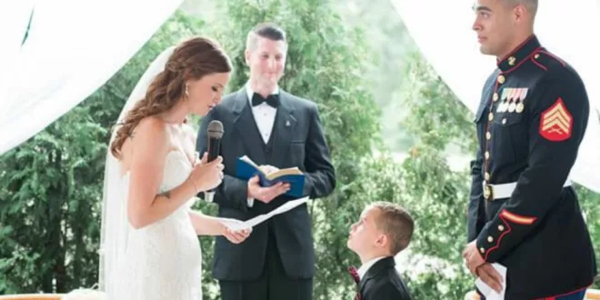 Stepmom delivers special wedding vows to four-year-old – his reaction breaks our hearts